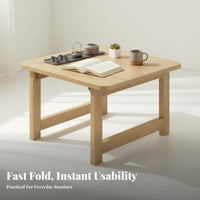 Foldable Design Collapsible Tatami Table Space-Saving Collapsible Chabudai Portable Floor Desk Japanese Design for Apartment Dwellers, Tea Enthusiasts, Balcony, Bay Window, Small Apartments, Living Room