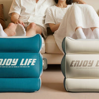 Inflatable Footstool Waterproof Inflatable Footrest Ergonomic Ottoman with Air Pump for Campers, Camping, Home