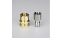 2 Pieces 3/8 Inch Female Coupler Brass Quick Coupler with Plug Quick Connect Fittings Compact Hose Adapter Set for Car Detailers