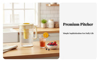 Large Capacity Beverage Pitcher Sealed Lid Refrigerator Drink Container with Spout Leak-Tight Seal Iced Tea Pitcher with Infuser for Picnic, Party