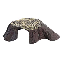 Textured Hideout with Basking Platform Hollow Reptile Hide Cave Resin Terrarium Cave Natural for Reptiles, Lizards, Turtles, Terrariums, Aquariums
