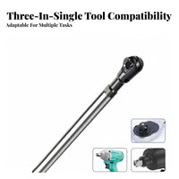 Labor-Saving 1/2 Inch Drive Ratchet Ergonomic Anti-Slip Grip Extendable Ratchet Wrench Reversible for Farmers, Machinery Maintenance, Garage