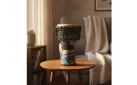 Hand Drum with Carrying Bag Handcrafted African Drum Padded Bag with Shoulder Straps for Beginners, Students, Music Lessons