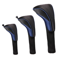 3 Pieces Long-Lasting Golf Club Head Covers Breathable Golf Headcovers with Knit Shaft Thick Wood Headcovers Lightweight for Golfers