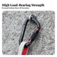25kN High Load Capacity Pear-Shaped Locking Carabiner Lightweight Climbing Main Lock International Climbing Standards Certified Heavy Duty Carabiner Long-Lasting for Rescue Personnel, Arborists, Mountaineering, Rappelling, Canyoning, Camping