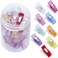 50 Pieces Sewing Clips with Storage Jar Non-Slip for Quilters