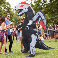 Skeleton Dragon Costume Novelty Skeleton Dragon Suit Oversized Inflatable Costume for Teens