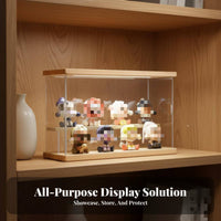 Acrylic Display Box Transparent Surprise Box Display Shelf Debris-Shielding Proof Collectible Case Stackable Figurine Storage