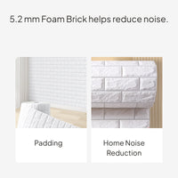 Pressure-Sensitive Foam Brick Wallpaper, Waterproof Decor