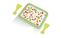 Rectangular Stainless Steel Tray Manual Rectangular Serving Platter Rounded Corners Tableware