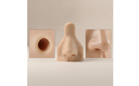 Realistic Silicone Nose with Flat Base Reusable Nose Model with Stand Skin-Like Piercing Practice Model Washable for Beginners