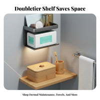 Face Towel Dispenser surfaceMounted Bathroom Organizer lint-no-drillguard for Vanity Area