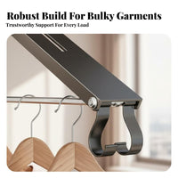 Folding Wall-Mounted Clothes Rack Foldable Wall Hanger Retractable