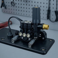 Multiple Connection Ports 12 Mm Stem-Clamp Pump Head Threaded Metal Outlet Pressure-Regulating Pump Head Adjustment Knob Car Washer Part Mounting Ears