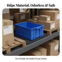 Workplace Logistics Box Space-Saving Stackable Plastic Crate Stackable Storage Container High Load Capacity for Factory, Moving