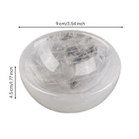 Natural White Quartz Bowl Translucent Quartz Bowl Carved Genuine for Altar