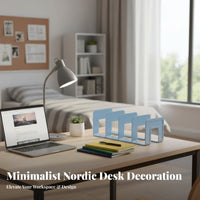 Transparent Design Multi-Section Display Stand Minimalist and design Clear U-Shaped Stand Space-Saving desktop display stand High transparency for Students, Adults, Dorm Room