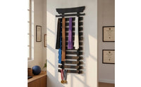 Combat Arts Belt Display Rack with Medal Hanger Wall-Mounted Belt Display Holder with Medal Rack Matte Black Personalized