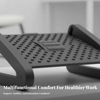Non-Slip Ergonomic Foot oscillator Massage Texture Rocking Footrest with Massager Easy to Assemble Footstool two-modeUse for Home Workers, Students, video game enthusiasts, Study Room, Gaming Setup