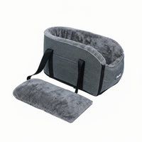 2-in-1 Design Center Console Cat Bed Soft Fabric Interior Center Console Dog Car Seat Soft Padded for Road Trips, Daily Commutes