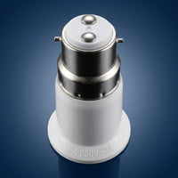 B22 to E27 Heat Resistant Bulb Base Converter for Home Lighting, Single Pack Ceramic Bulb Adaptor with Tapered Base, B22 E27 Household Lighting