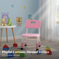 Easy to Clean Adjustable Bow-Back Seat Versatile Use children's Furniture Stable Base Toddler Stool Vibrant Colors for Toddlers, Preschoolers, Kindergarten, Daycare Center, Playroom, Classroom