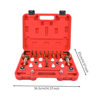 26 Pieces Climate Control Leak Detection Adapter Kit Efficient Automotive Cooling System Test Kit with Case Leak Tester for Home Mechanics