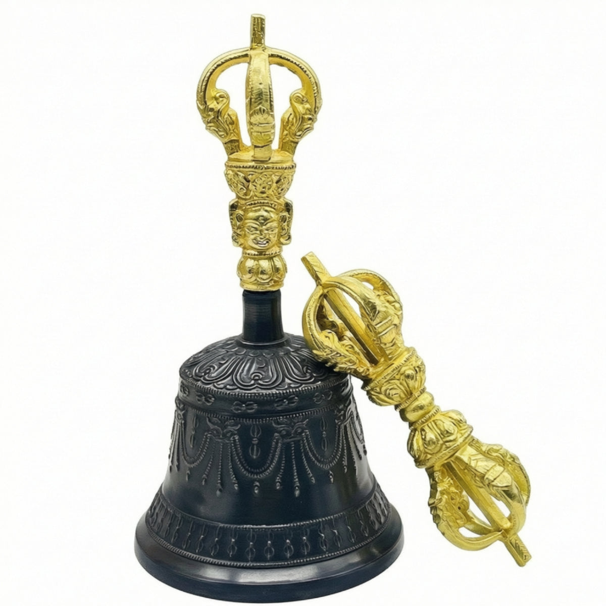 Tibetan Buddhist Meditation bell Dorje Traditional Tibetan Buddhist Bell Decorative for Ceremony, Meditation