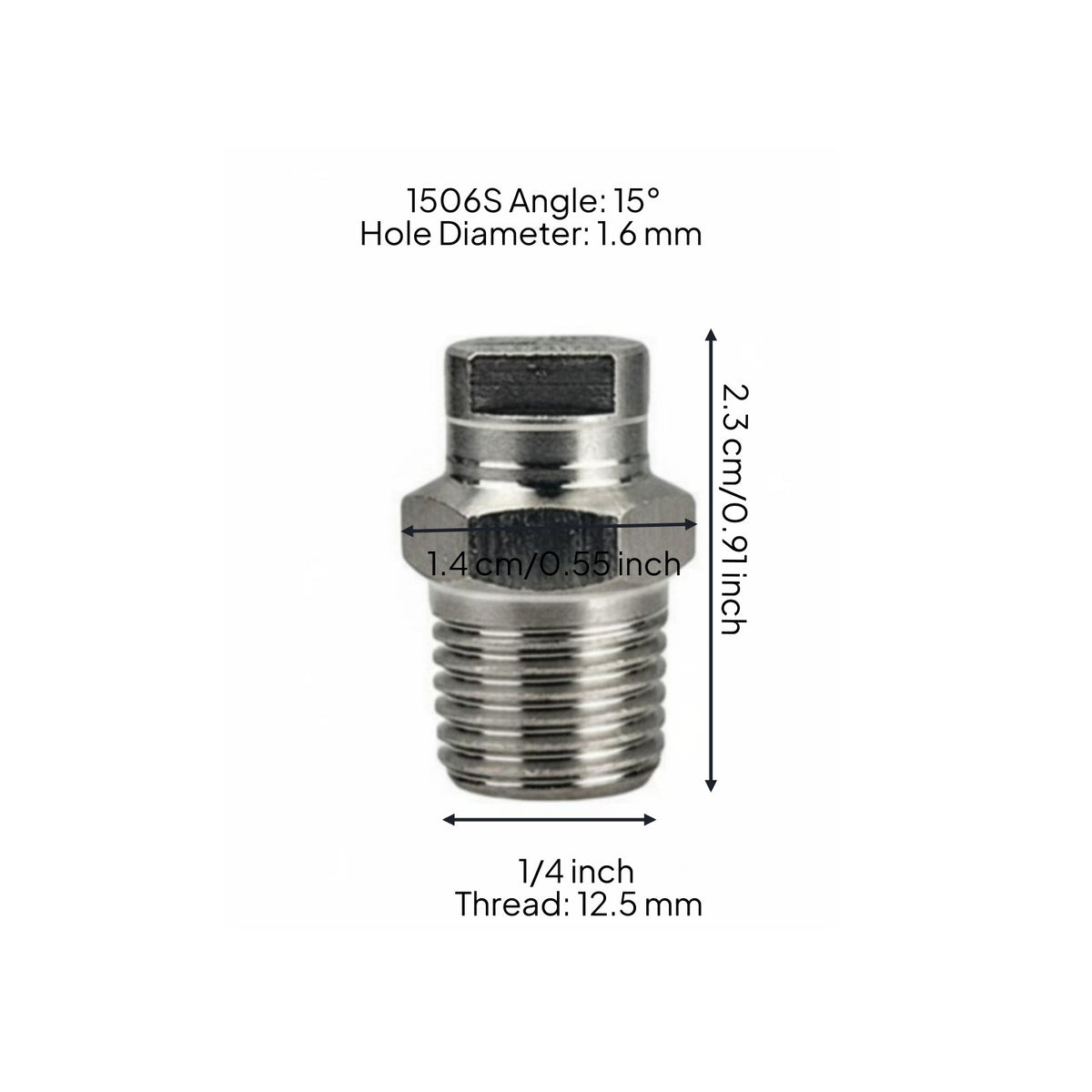High Pressure Fan Nozzle Reduces Clogging Industrial Cleaning Nozzle Long Service Life for Dust Suppression, Car Washing