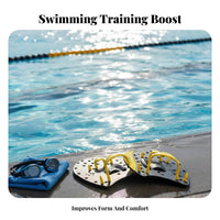3 Pieces Builds Strength Swimming Hand Paddles Hydrodynamic Design Stroke Improvement Paddles Adjustable Straps Front Crawl Training Gear Posture Ion for Swimmers, Children, Beginners