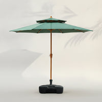 Patio Umbrella with Water-Resistant-Repellent Double Canopy Umbrella Resistant for Homeowners, Cafe Owners, Garden, Backyard, Balcony