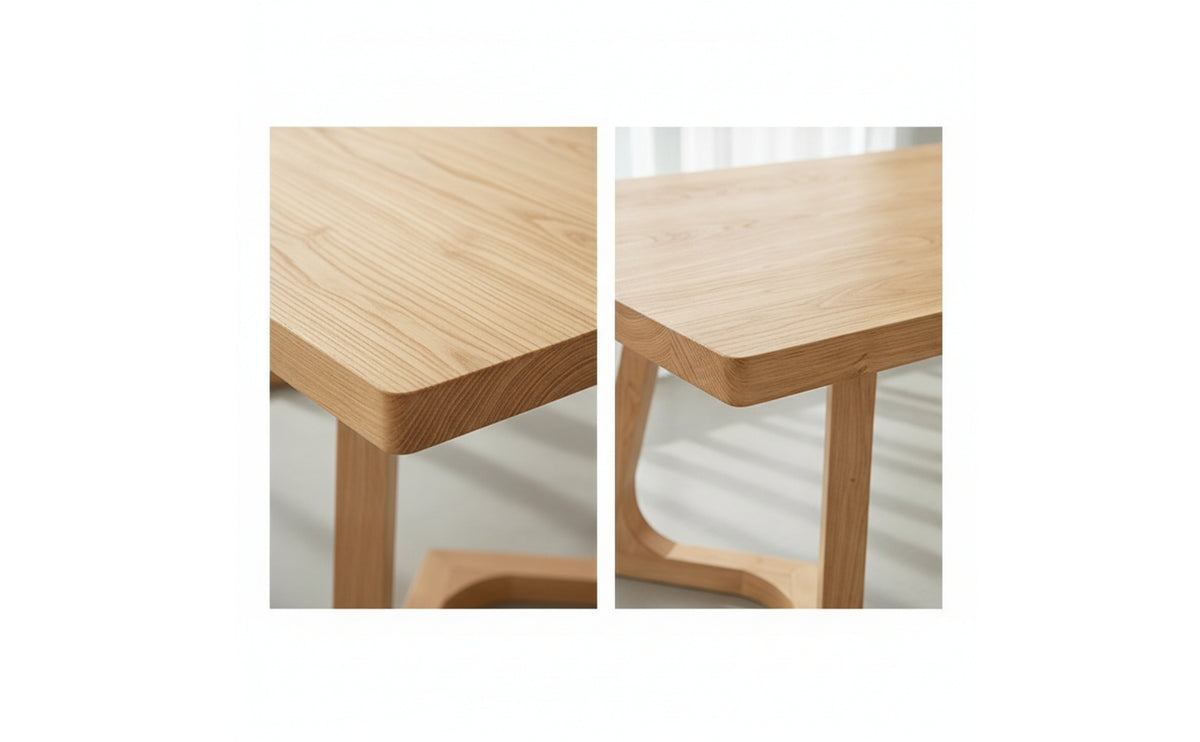 Minimalist Wooden Dining Table Elegant Solid Wood Table Premium Furniture Versatile for Families