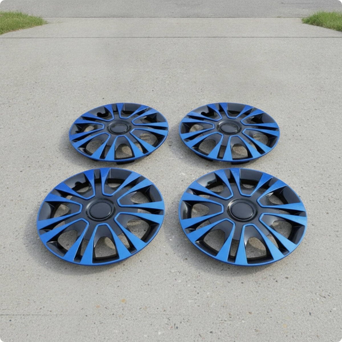 4 Pieces 14-Inch Wheel Cover Easy to Install Multi-Spoke Hubcap OEM Replacement Hub Caps for Steel Wheels