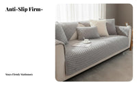 Non-Slip Backing Luxurious Honeycomb Sofa Mat Soft Feel Couch Cushion Machine Washable Furniture Protector Pet Friendly for Families with Children, Homeowners, Winter Season, Living Room