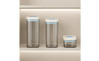 Square Food Jar with Vacuum Seal Space-Saving Vacuum Food Storage Jar Coffee Canister with Airtight Lid Leakproof