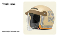 Stylish Design Electric Scooter Helmet with Visor Anti-Fog Lens All Season Moped Helmet Lightweight Safety Headwear Breathable Lining for Women, Commuters