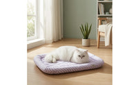 Violet Pet Cooling Mat Quilted Cooling Bed Mat Raised Border Rounded Corners for Dogs, Cats, Floor