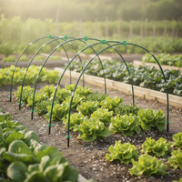 Green Garden Plant Flower Vegetable Greenhouse Fiber Rod Insect Net Arch Kit DIY Anti-Bird Protection