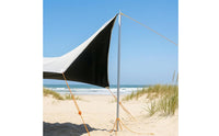 Coated Iron Tent Pole Silver Collapsible Tent Support Pole Pointed Tip Storage Bag