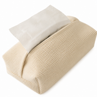 Modern Minimalist Fabric Tissue Box Cover, Woven Holder 20cm x 10cm x 5cm, Decorative for Living Room & Bedroom