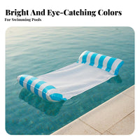Inflatable Water Hammock Foldable Water Lounger Portable Inflatable Pool Hammock for Swimmers, Vacationers, Beach, Lake, Summer Vacation