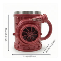 turboscharger Mug Novelty blower Mug Molded Cup for Car Enthusiasts, Mechanics, Office