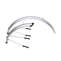 Silver Full-Coverage Bike Fenders Minimalist Front and Rear Fenders Streamlined Front and Rear Mudguards Easy to Install for Commuting