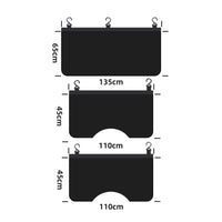 3 Pieces Wheel Well Protection Mat Black Front Wheel Well Mat Car Accessory Rounded Corners Glossy Finish for Garage