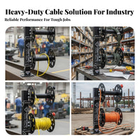 Heavy-Duty Double Welding Cable Lead Reel Vented Design Welding Cable Lead Reel Replaceable Parts