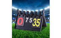 Tabletop Scoreboard with Flip Cards Waterproof Scorekeeper Manual for Badminton