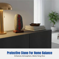 Stone Guardian, Taishan Carved Stone, Indoor Outdoor Feng Shui Decor, Entrance or Path Corner, With Base