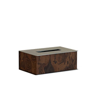 Tissue Box Cover with Stainless Surface Refills Rectangular Tissue Box Cover Modern Holder for Living Room, Bedroom