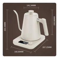 Keep Warm Electric Gooseneck Kettle Quick Heating Smart Electric Kettle Digital Display Kitchen Appliance 304 Stainless Steel for Baristas