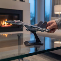 1:100 Su-35 Fighter Jet Model Pre-Assembled Diecast Alloy Airplane Model Highly Detailed for Enthusiasts, Desk